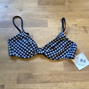 NWT Vicious Young babes gingham bikini top size XS